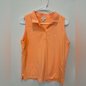 J. Crew size medium sleeveless polo. Palm tree. Orange/sherbet color